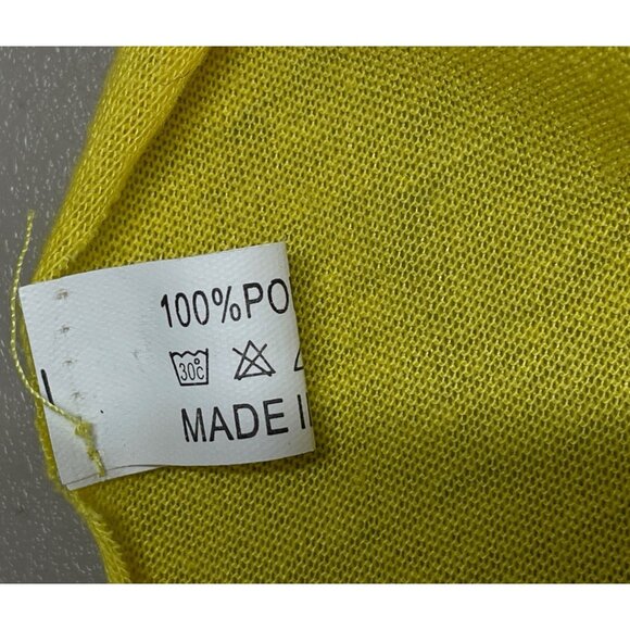 Womens Yellow & Silver Resin Pendant Shawl Scarf Necklace w/Beaded Fringe - Picture 9 of 10